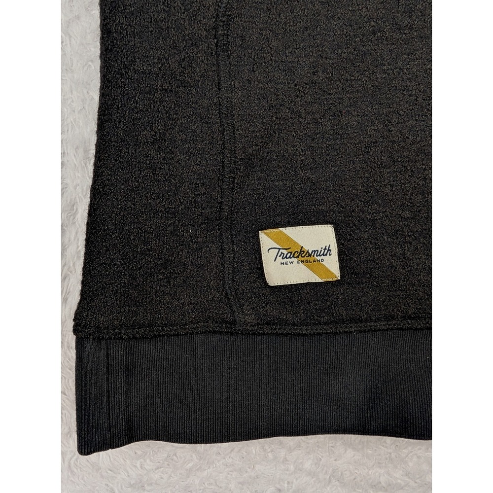 Tracksmith Merino Wool Blend Sweater Men's M Black Long Sleeve Pullover Running - Picture 10 of 11